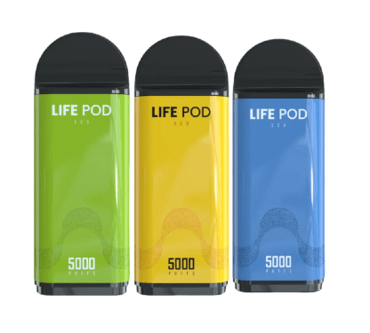 Cartucho - Refil Life Pod 5000 Puffs - Sabores para o LifePod Eco Pod System - -