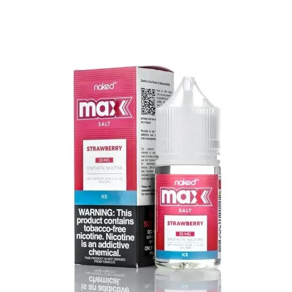 Juice Naked Max Strawberry - Nic Salt 30ml - -