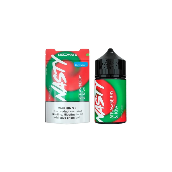 Juice Nasty Modmate Strawberry & Kiwi High Mint - Free Base 60ml - -