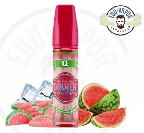Juice Dinner Lady Watermelon Slices Ice - Free Base - 60ml - -