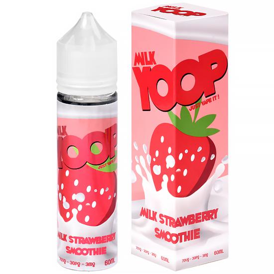 Juice Yoop Milk Strawberry Smoothie - Free Base 60ml - -