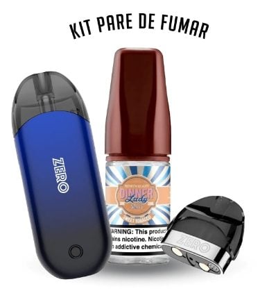 Kit PARE DE FUMAR! - Kit Pod System Zero Renova - Vaporesso - Dinner Lady NicSalt - Sweet Tobacco - -