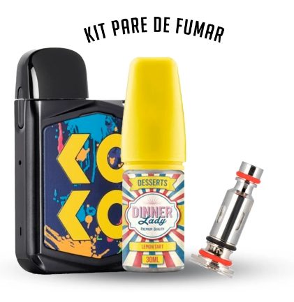 Kit PARE DE FUMAR! - POD SYSTEM CALIBURN KOKO PRIME 690MAH - UWELL - Dinner Lady - Nic Salt - Lemon Tart - -