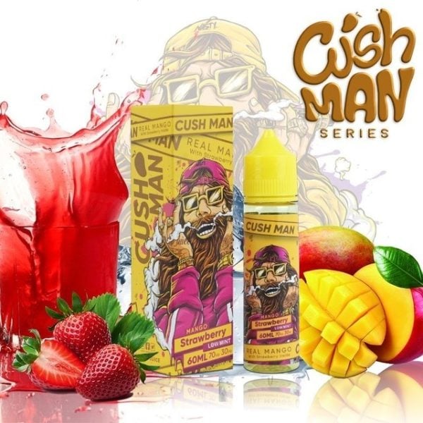 Juice Nasty Juice Cush Man Strawberry - Free Base 60ml - -